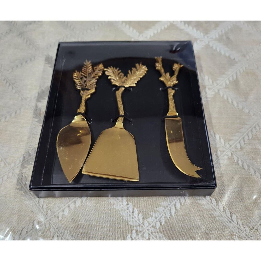 Anthropologie Gold Everest Cheese Knife Knives Set